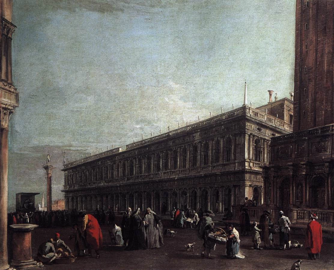 Veduta di Piazzetta San Marco con la Libreria Vecchia - Akademie der bildenden Künste, Vienna